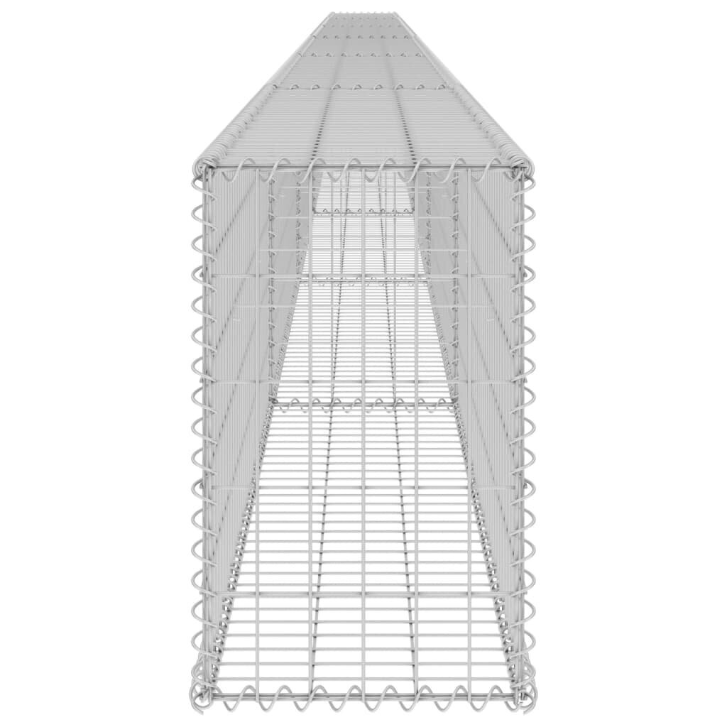 vidaXL gabions ar vāku, cinkots tērauds, 900x30x50 cm cena un informācija | Žogi un piederumi | 220.lv