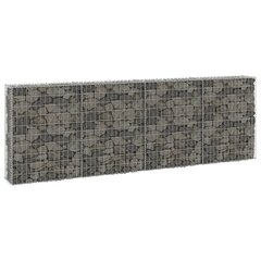 vidaXL gabions ar vāku, cinkots tērauds, 300x30x100 cm цена и информация | Заборы и принадлежности к ним | 220.lv