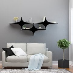 Подвесная полка Kalune Design Wall Shelf 775, 180 см, белая/черная цена и информация | Полки | 220.lv