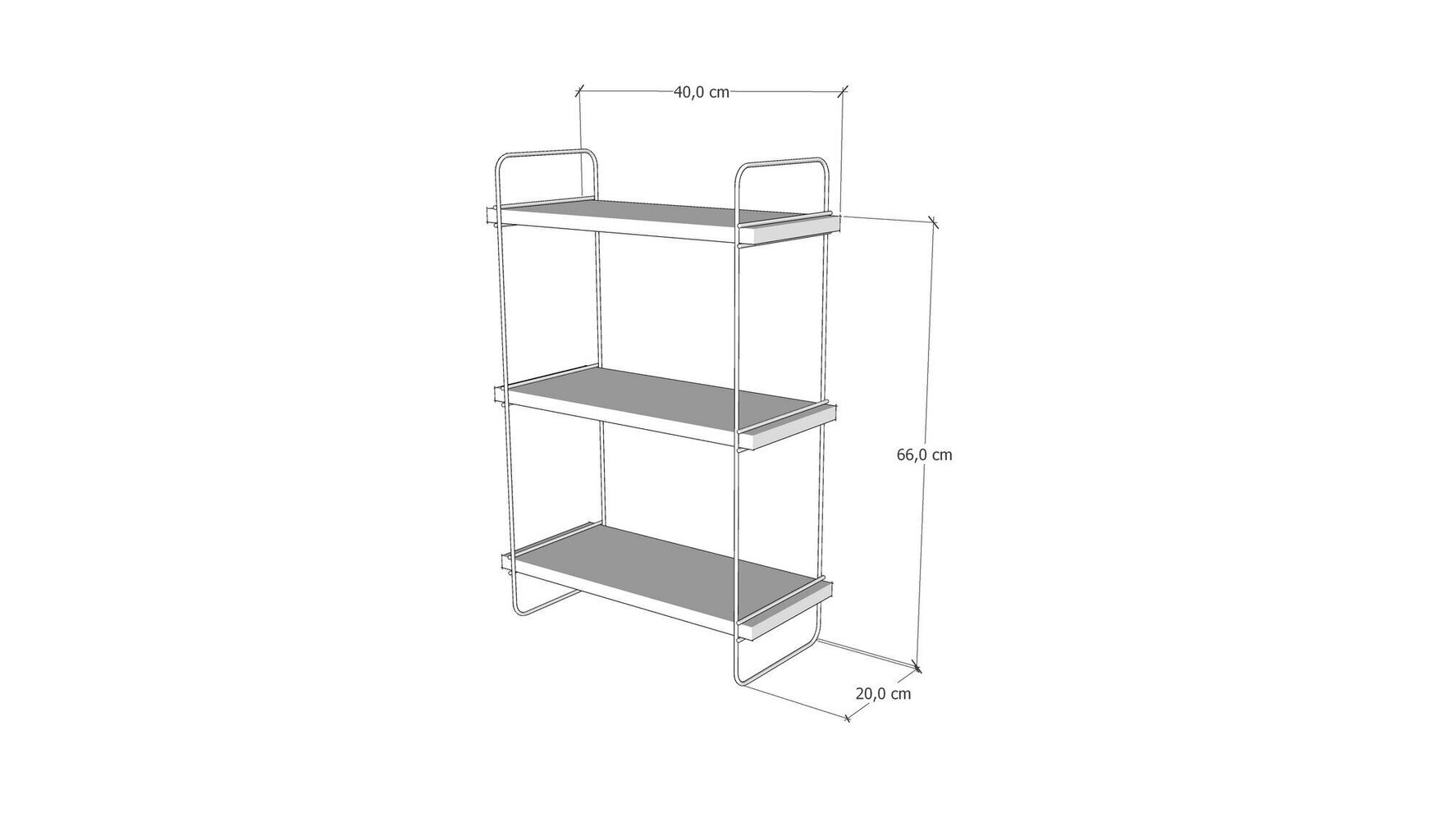 Sienas plaukts Kalune Design Wall Shelf 854, gaiši brūns/melns цена и информация | Plaukti | 220.lv