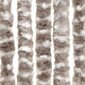 vidaXL kukaiņu aizkars, 90x220 cm, pelēkbrūns un balts šenils cena un informācija | Moskītu tīkli | 220.lv