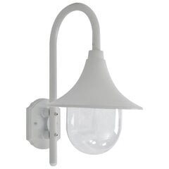 vidaXL dārza sienas lampa, E27, 42 cm, alumīnijs, balta цена и информация | Уличное освещение | 220.lv