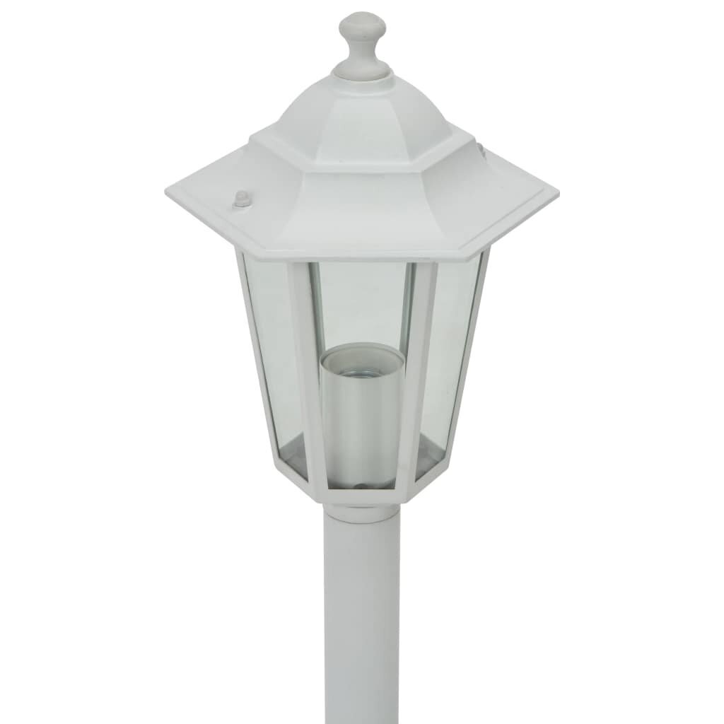 vidaXL dārza lampas, 6 gab., baltas, 110 cm, alumīnijs, E27 цена и информация | Āra apgaismojums | 220.lv