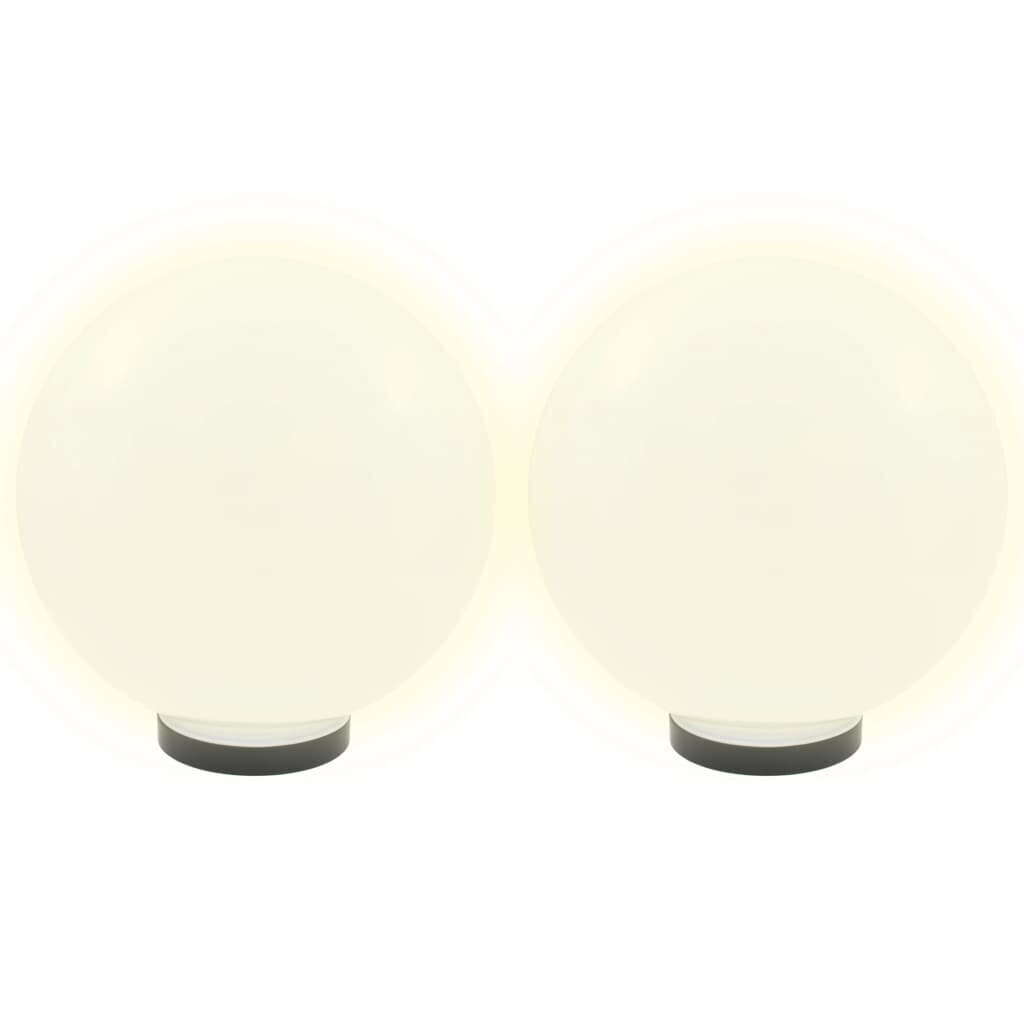 vidaXL LED lampas, 2 gab., sfēriskas, 30 cm, PMMA цена и информация | Āra apgaismojums | 220.lv