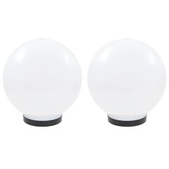 vidaXL LED lampas, 2 gab., sfēriskas, 25 cm, PMMA cena un informācija | Āra apgaismojums | 220.lv