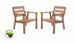 Stilīgs brūnu dārza krēslu komplekts “Atlanta” 2 gab., priedes koks, izgatavots Lietuvā cena un informācija | Dārza krēsli | 220.lv