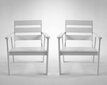 Stilīgs baltu dārza krēslu komplekts atpūtai svaigā gaisā “Atlanta” 2 gab., izgatavots Lietuvā cena un informācija | Dārza krēsli | 220.lv
