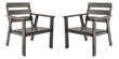 Stilīgs pelēku dārza krēslu komplekts “Atlanta” 2 gab., priedes koks, izgatavots Lietuvā cena un informācija | Dārza krēsli | 220.lv