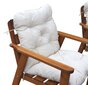 Stilīgs brūnu dārza krēslu komplekts “Atlanta” 2 gab. ar gaišiem smilškrāsas spilveniem, izgatavots Lietuvā cena un informācija | Dārza krēsli | 220.lv