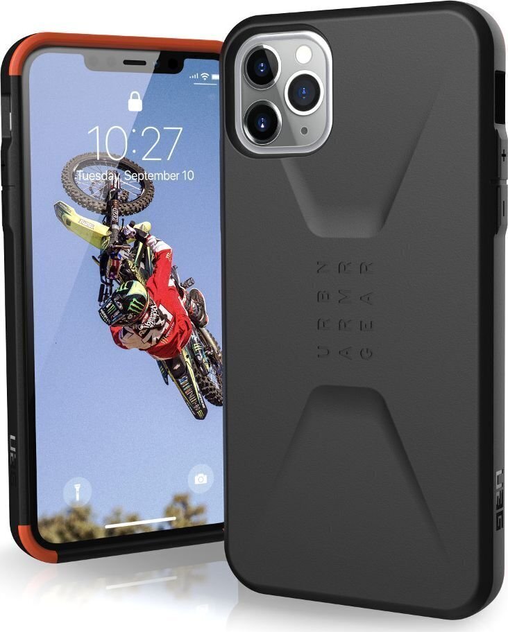 Urban Armor Gear Civilian for Apple iPhone 11 PRO Max black cena un informācija | Telefonu vāciņi, maciņi | 220.lv