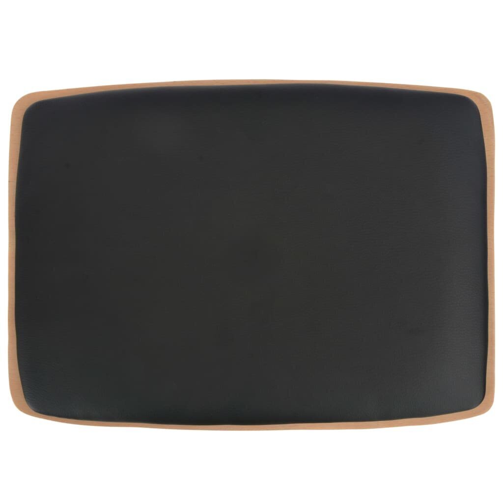 VidaXL bāra krēsli, 6 gab., melna mākslīgā āda цена и информация | Virtuves un ēdamistabas krēsli | 220.lv