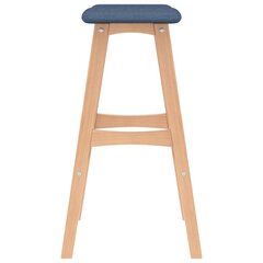 VidaXL bāra krēsli, 2 gab., zils audums cena un informācija | Virtuves un ēdamistabas krēsli | 220.lv