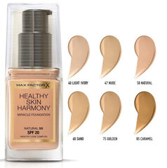 Tonālais krēms Max Factor Healthy Skin Harmony Miracle SPF 20 Foundation, 30 ml, 47 Nude cena un informācija | Grima bāzes, tonālie krēmi, pūderi | 220.lv