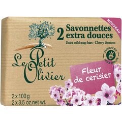 Ziepes “Ķiršu zieds” Le Petit Olivier 2x100 g cena un informācija | Ziepes | 220.lv