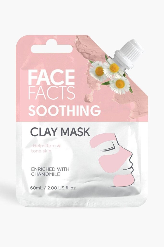 Nomierinoša māla sejas maska Face Facts, kumelīšu 60 ml cena un informācija | Sejas maskas, acu maskas | 220.lv