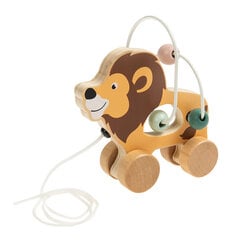 Толкаемая деревянная игрушка Лев Smiki, Zookabee цена и информация | Игрушки для малышей | 220.lv