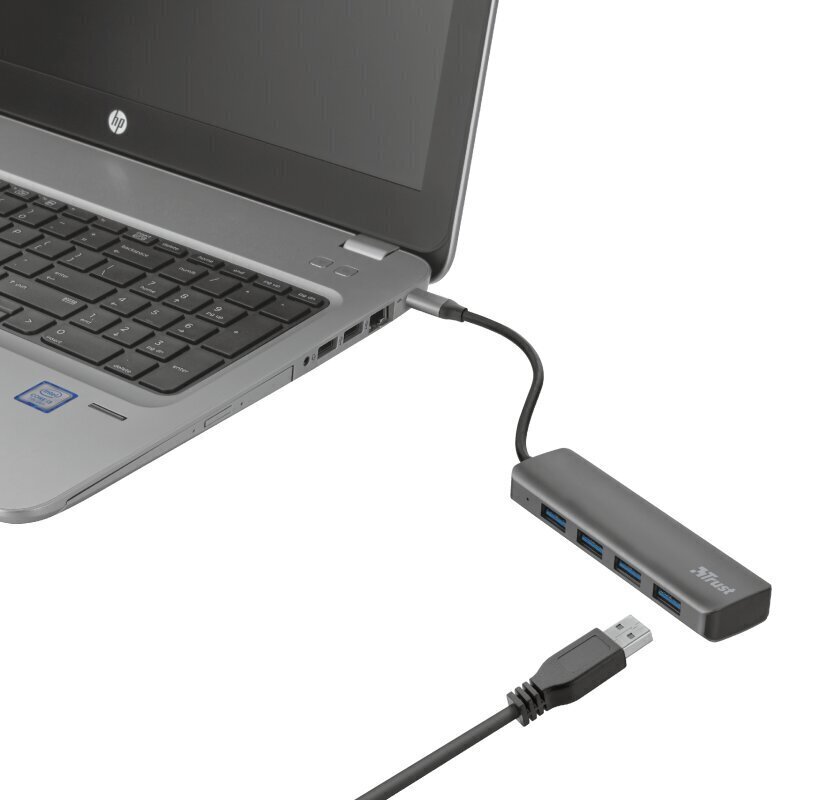 USB centrmezgls Trust Halyx, USB-C/USB-A 3.2 цена и информация | Adapteri un USB centrmezgli | 220.lv