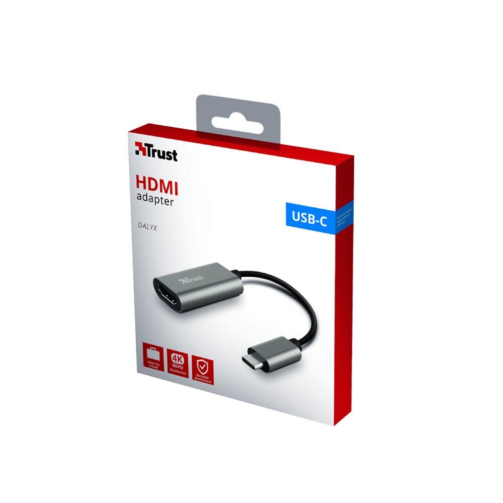 Adapteris Trust Dalyx USB-C/HDMI, 20 cm cena un informācija | Adapteri un USB centrmezgli | 220.lv