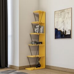 Напольный стеллаж Kalune Design Bookshelf 854, желтый/черный цена и информация | Полки | 220.lv