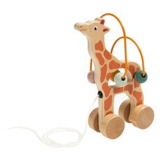 Толкаемая деревянная игрушка Жираф Smiki, Zookabee цена и информация | Игрушки для малышей | 220.lv