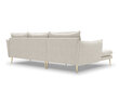 Stūra dīvāns Milo Casa Elio 4S, smilškrāsas/zeltainas krāsas cena un informācija | Stūra dīvāni | 220.lv