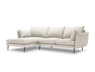 Stūra dīvāns Milo Casa Elio 4S, gaišas smilškrāsas/melns cena un informācija | Stūra dīvāni | 220.lv