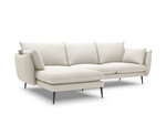 Stūra dīvāns Milo Casa Elio 4S, gaišas smilškrāsas/melns