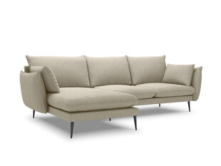 Stūra dīvāns Milo Casa Elio 4S, smilškrāsas/melns cena un informācija | Stūra dīvāni | 220.lv