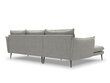 Stūra dīvāns Milo Casa Elio 4S, gaiši pelēks/melns цена и информация | Stūra dīvāni | 220.lv