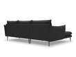 Stūra dīvāns Milo Casa Elio 4S, tumši pelēks/melns cena un informācija | Stūra dīvāni | 220.lv