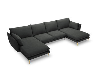 Stūra dīvāns Milo Casa Elio 6S, tumši pelēks cena un informācija | Stūra dīvāni | 220.lv