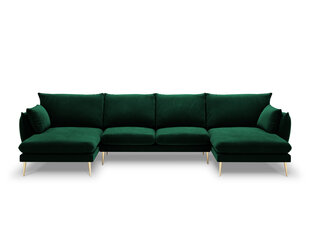 Stūra dīvāns Milo Casa Elio 6S-V, tumši zaļš cena un informācija | Stūra dīvāni | 220.lv