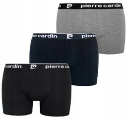 Šorti vīriešiem Pierre Cardin Boxer, melns/pelēks, 3 gab. cena un informācija | Vīriešu apakšbikses | 220.lv