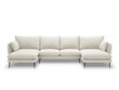 Stūra dīvāns Milo Casa Elio 6S, smilškrāsas/melns cena un informācija | Stūra dīvāni | 220.lv