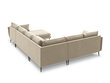 Stūra dīvāns Milo Casa Elio 7S-V, smilškrāsas/melns cena un informācija | Stūra dīvāni | 220.lv