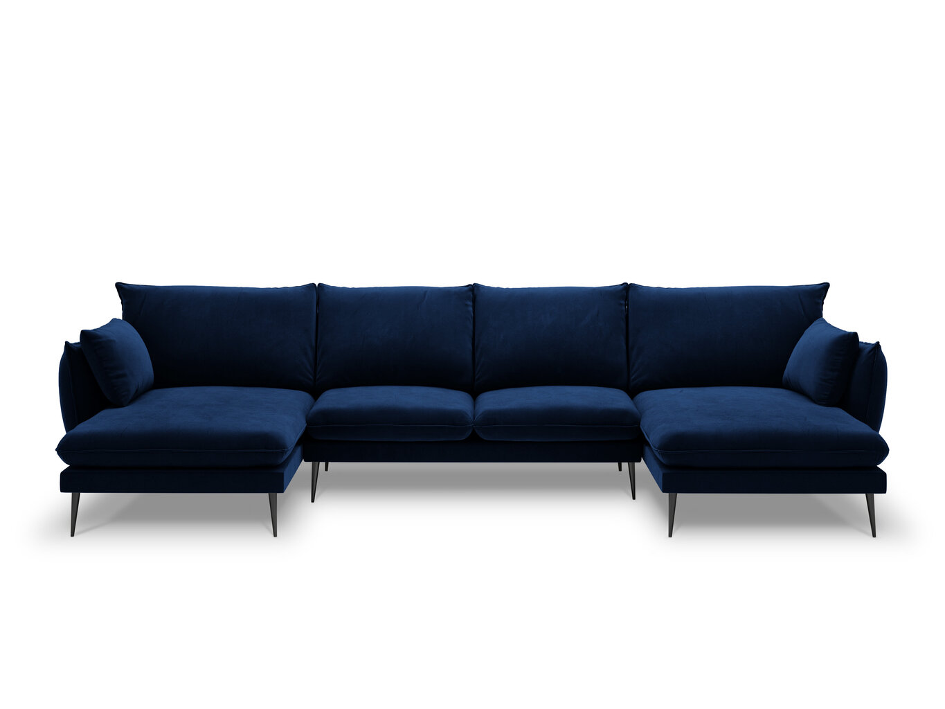 Stūra dīvāns Milo Casa Elio 6S-V, zils/melns цена и информация | Stūra dīvāni | 220.lv
