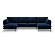 Stūra dīvāns Milo Casa Elio 6S-V, zils/melns цена и информация | Stūra dīvāni | 220.lv