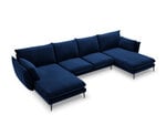 Stūra dīvāns Milo Casa Elio 6S-V, zils/melns