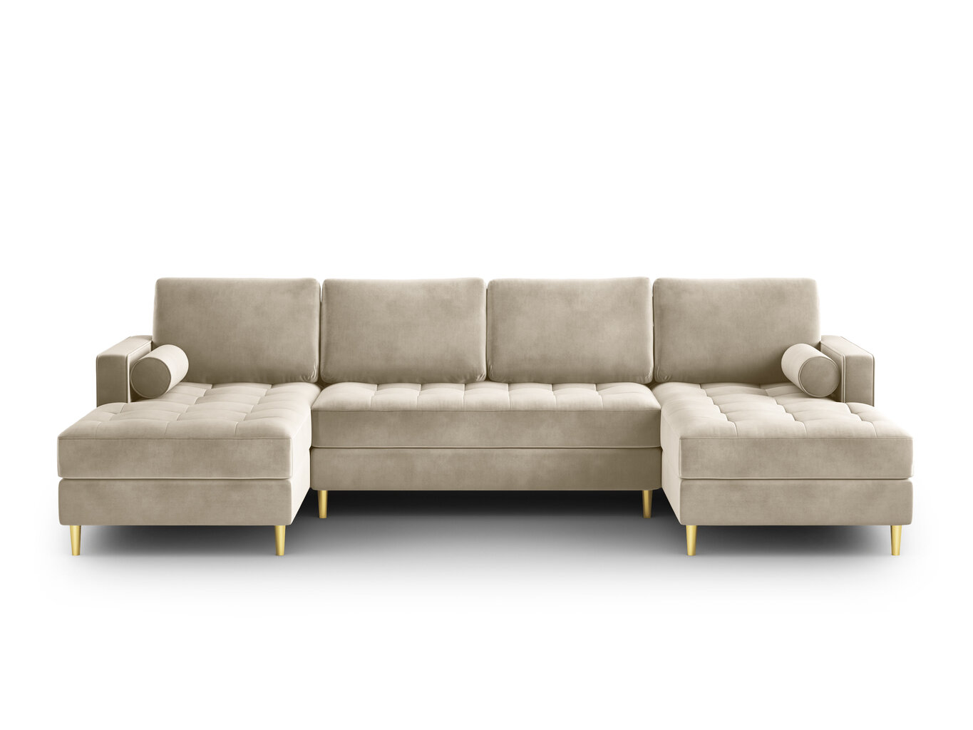 Stūra dīvāns Milo Casa Santo 6S, smilškrāsas cena un informācija | Stūra dīvāni | 220.lv