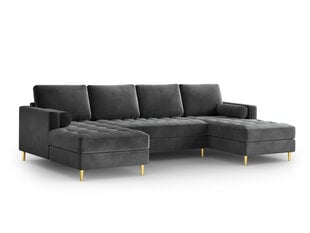 Stūra dīvāns Milo Casa Santo 6S, tumši pelēks cena un informācija | Stūra dīvāni | 220.lv