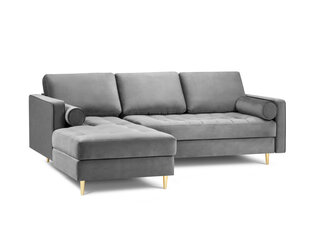 Stūra dīvāns Milo Casa Santo 4S-V, gaiši pelēks cena un informācija | Stūra dīvāni | 220.lv