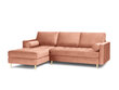 Stūra dīvāns Milo Casa Santo 4S-V, rozā cena un informācija | Stūra dīvāni | 220.lv