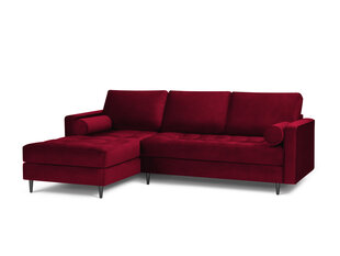 Stūra dīvāns Milo Casa Santo 4S-V, sarkans/melns kaina ir informacija | Stūra dīvāni | 220.lv