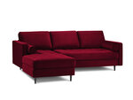 Stūra dīvāns Milo Casa Santo 4S-V, sarkans/melns