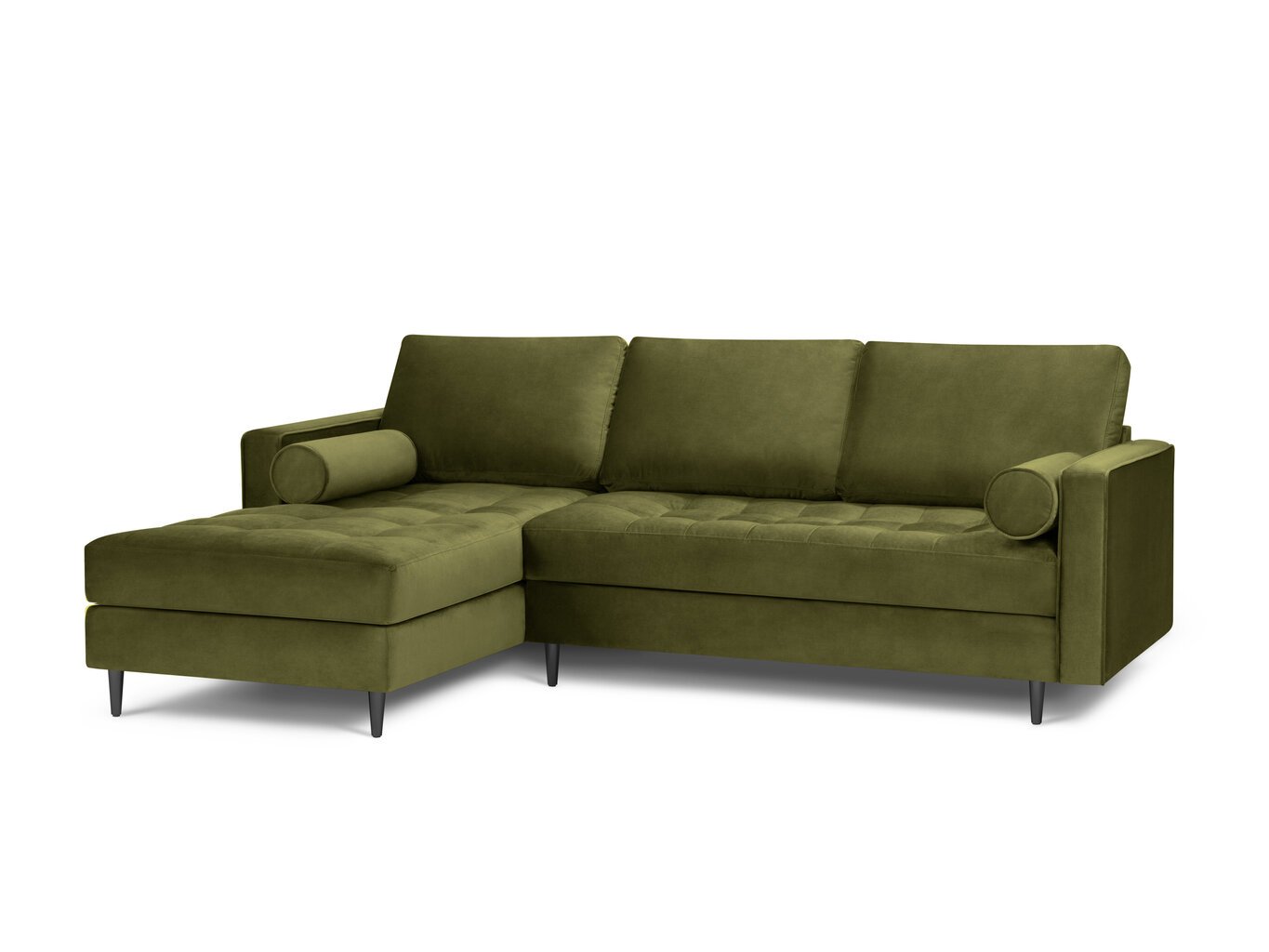 Stūra dīvāns Milo Casa Santo 4S-V, gaiši zaļš/melns cena un informācija | Stūra dīvāni | 220.lv