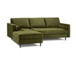 Stūra dīvāns Milo Casa Santo 4S-V, gaiši zaļš/melns цена и информация | Stūra dīvāni | 220.lv
