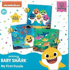 Puzle Nickelodeon Pinkfong Baby Shark 3 in 1 cena un informācija | Puzles, 3D puzles | 220.lv