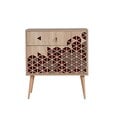 Kumode Kalune Design Dresser 3430, ozola krāsas/sarkana