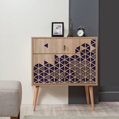 Kumode Kalune Design Dresser 3431, ozola krāsas/violeta cena un informācija | Kumodes | 220.lv