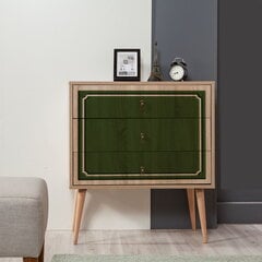 Комод Kalune Design Dresser 3439, цвета дуба/зеленый цена и информация | Комоды | 220.lv